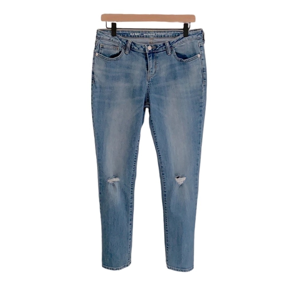 Old Navy Boyfriend Straight Distressed Jeans Size 6R